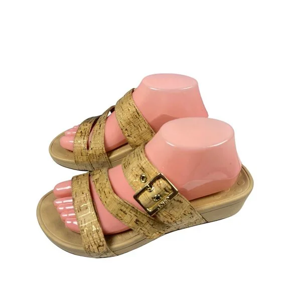 Vionic Pacific Rio Gold Slide On Sandals Women's 8 - Picture 4 of 15